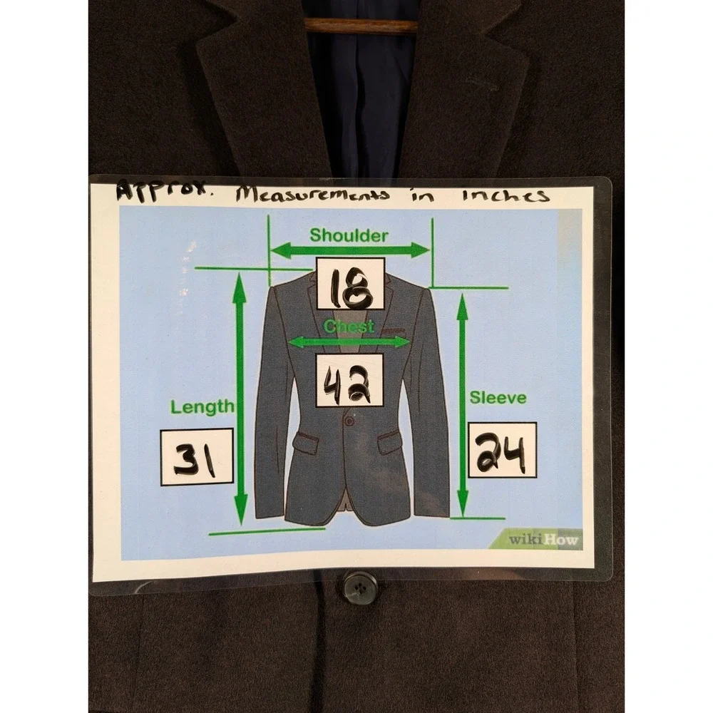 Nautica Mens 40R Brown Felted Two Button Blazer Sport Coat Jacket